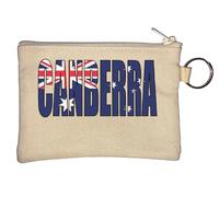 Canberra Australien Australien Flagge Grafik Schlüsselanhänger Münzbörse Beige