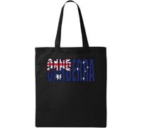 Canberra Einkaufstasche mit Australien-Flagge, natürliche ökologische Baumwolle, Schwarz, Einheitsgröße, Schwarz, Einheitsgröße