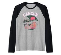 Cancún Mexiko Retro Urlaub Sonnenuntergang Pyramide Trip Resort 2026 Raglan