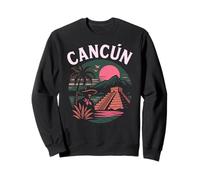 Cancún Mexiko Retro Urlaub Sonnenuntergang Pyramide Trip Resort 2026 Sweatshirt