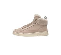Candice Cooper Knöchelhohe Sneakers aus Nubukleder und Shearling, Hellbraun 39