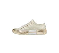 Candice Cooper Rock Patch S-Sneakers aus Leder, Gold 37