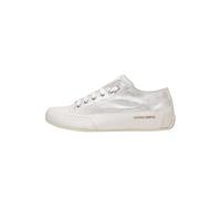 Candice Cooper Rock S-Sneakers aus nuanciertem Leder-Weiß Silber 38