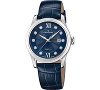 Candino Uhr Für Damen C4736/2 Newness Silber Edelstahl Case BlauLeder Band