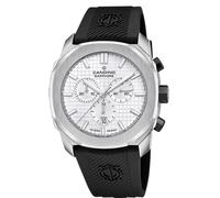 Candino Herrenuhr C4774/7 Icon Gehäuse aus Edelstahl 316L, Silber, Kautschukarmband, Schwarz, weiß