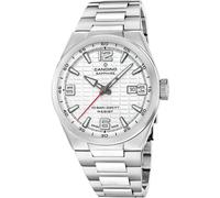 Candino Swiss Herren Uhr Analog aus Edelstahl 316L Silber - Quarzwerk - Kalender - Saphirglas mit hoher Widerstandsfähigkeit - Wasserdicht bis 10 ATM C4797/1 1947