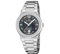 Candino Damenuhr C4749/D Lady Casual Gehäuse aus Edelstahl 316L, silberfarben, Armband aus Edelstahl 316L, silberfarben, Schwarz , Mediano