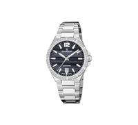 Candino Swiss Damen Uhr Analog Edelstahl 316L Silber - Quarzwerk - Saphirglas hochresistent - 5 ATM wasserdicht - Kalender C4760/E - Lady Casual