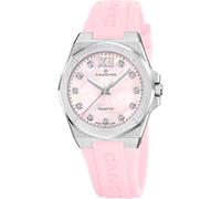 Candino Swiss Damen Uhr Analog Kautschuk Rosa - Quarzwerk - Saphirglas hochresistent - 5 ATM wasserdicht C4777/7 - Lady Elegance