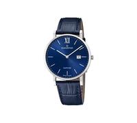 Candino Uhr Für Herren C4724/2 Couple Classic Silber Edelstahl Case BlauLeder Band