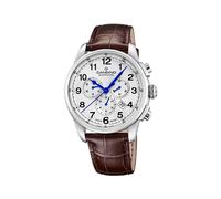 Candino Swiss Herrenuhr Analog aus Edelstahl und Leder Braun