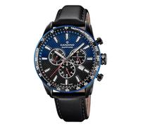 Candino Swiss Herrenuhr Analog aus Leder Schwarz
