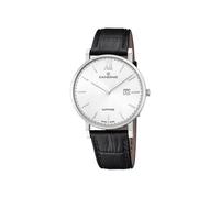 Candino Swiss Herren Analog Uhr Schwarzes Leder - Quarzwerk - Kalender - Saphirglas mit hoher Widerstandsfähigkeit - Wasserdicht 5 ATM Elegant C4724/1 Couple Classic