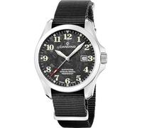Candino Swiss Herren Uhr Analog aus Edelstahl 316L Silber - Quarzwerk - Kalender - Saphirglas mit hoher Widerstandsfähigkeit - Wasserdicht bis 10 ATM C4785/4 Field Watch