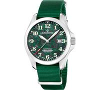 Candino Swiss Herren Uhr Analog aus Edelstahl 316L Silber - Quarzwerk - Kalender - Saphirglas mit hoher Widerstandsfähigkeit - Wasserdicht bis 10 ATM C4785/3 Field Watch