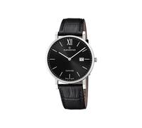 Candino Uhr Für Herren C4724/3 Couple Classic Silber Edelstahl Case SchwarzLeder Band