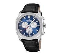 Candino Swiss Herrenuhr Analog Leder Schwarz - Quarz Chronograph, Datum - Saphirglas, Wasserdicht 10 ATM Elegant C4747/1 Icon