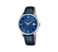 Candino Uhr Für Herren C4707/B Couple Classic Silber Edelstahl Case BlauLeder Band