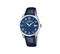 Candino Uhr Für Herren C4710/C Couple Classic Silber Edelstahl Case BlauLeder Band