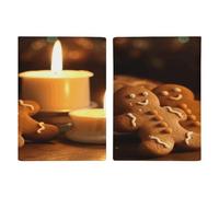 Candles and Gingerbread Herren-Reisepasshülle, ultradünn, PU-Leder, Reisedokumenten-Organizer, kompakt, Premium, internationaler US-Pass, Schutzhülle für Damen und Herren