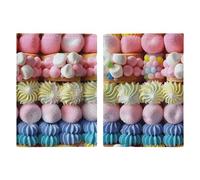 Candy and Marshmallows bedruckte Reisepasshülle, Reisepasshülle für Reisen, Reisepass, Kartenschutz, Brieftasche, RFID-blockierend, Leder-Kartenetui für Damen und Herren, Süßigkeiten und Marshmallows,