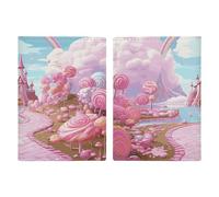 Candy Land bedruckte Reisepasshülle, Reisepasshülle für Reisen, Reisepass, Kartenschutz, Brieftasche, RFID-blockierend, Leder-Kartenetui für Damen und Herren, Candy Land, 20,3 x 13,8 cm, modern, Candy