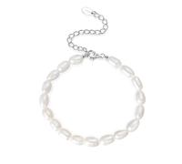 Candyfancy Perlenarmband Damen echte Perlen Süßwasserperlen, Perlen Armband für Frauen Mädchen Süßwasser-Zuchtperlen