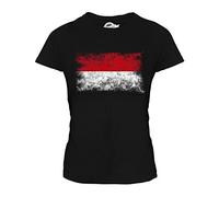 Candymix Monaco Weinlese Flagge Damen T Shirt, Größe X-Large, Farbe Schwarz