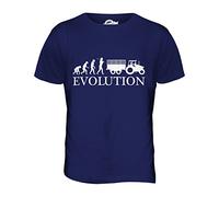 Candymix Traktor Evolution des Menschen Herren T Shirt, Größe X-Large, Farbe Navy Blau