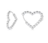 Cangall Creolen Silber 925, Huggie Ohrringe Damen in Blume Stern Herz Form | 925 Sterling Silber Creolen für Damen Mädchen, Minimalistisch Hypoallergen Ohrringe Silber 925 Schlafen Knorpel Kreolen