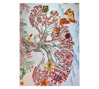 CANNCA Großer Schal aus Seide, quadratisch, bedruckt und elegant, hochwertiger Stoff, originelles Accessoire als Geschenk, 66074f, One size