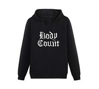 CANOEING Body Count Logo Hoody Unisex Ptinted Hoodies Long Sleeve Men's Hooded with Pocket Black XL