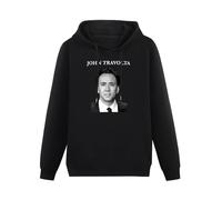 CANOEING Nicolas Cage John Travolta Face Hoody Unisex Ptinted Hoodies Long Sleeve Men's Hooded with Pocket Black L
