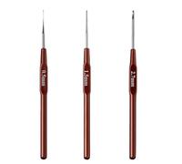 Canollo Häkelnadel 0,5 mm 1,5 mm 2,7mm, 3 Stück Kleinen Tunesische Häkelnadel, Ergonomische Häkelnadeln Set, Dreadlocks Nadel, Ultrafeine Häkelnadeln für Dreadlocks, Schal, Garn, Braid Craft Project