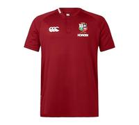 Canterbury British and Irish Lions Poloshirt für Herren, Poly-Poloshirt, Red Dahlia, Größe M