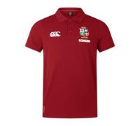 Canterbury Herren Pique Polo Shirt | Cotton Blend | Official British & Irish Lions Licensed Product Polohemd, Rote Dahlie, 3XL