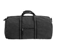 Canvas Barrel Bag - Sporttasche, 45 Liter, Duffel Bag Tasche mit Echt-Leder Veredelung (Manufaktur13) (Grey Matter)
