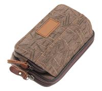 Canvas Gürteltasche für Handy, Horizontale Bauchtasche | Reißverschluss, Sichere Aufbewahrung, Genug Platz, Braun, Lässiger Stil, für Sportliebhaber und Kleine Dinge