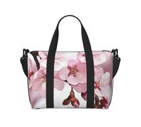 Canvas Sporttasche für Damen und Herren, für Reisen, Schwimmen, Fitness, Training, cherry blossom pink, one size
