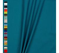 Canvas Stoff Uni Meterware 100% Baumwolle 39 Farben Dekostoff Robust Taschen (020 I Petrol)