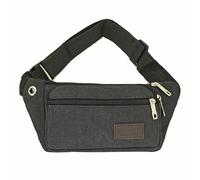 Canvas Waist Bag - Outdoor Running Belt Pouch, Thickened Multifunction Hip Pack, Water-Resistant Phone Holder | Adjustable Cycling Bum Bag For Hiking Jogging Walking Travel Sports Utility, Schwarz