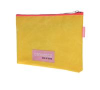CANVASCO Mäppchen aus recyceltem Segeltuch in gelb/pink - Federtasche wasserabweisend und robust - Kosmetiktasche - Textil 5966