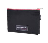 CANVASCO Mäppchen aus recyceltem Segeltuch in schwarz/pink - Federtasche wasserabweisend und robust - Kosmetiktasche - Textil 5970