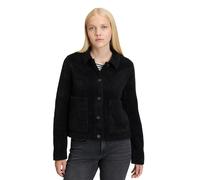 Canvasjacke BETTY & CO "Damen mit Kragen", Damen, Gr. 46, schwarz, Obermaterial: 60% Polyester, 40% Polyamid, gerade normal, Jacken, Struktur (67270513-46) schwarz