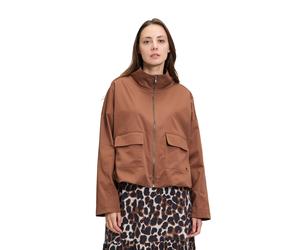 Canvasjacke BETTY & CO "Damen mit Taschen", Damen, Gr. 40, braun (classic nougat), Obermaterial: 61% Baumwolle, 34% Polyester, 5% Elasthan; Futter: 100% Polyester, lässig geschnitten, Jacken (50059534