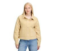 Canvasjacke CARTOON "Damen mit aufgesetzten Taschen", Damen, Gr. 40, dried moss, Obermaterial: 65% Polyester, 35% Wolle, relaxed fit, Jacken (10410535-40) dried moss