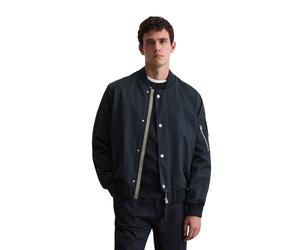 Canvasjacke MARC O'POLO "DFB Travel Collection", Herren, Gr. XL, blau (deep night blau), Web, Obermaterial: 78% Polyester, 22% Baumwolle. Futter: 100% Polyester, regular fit, Rippbündchen, Jacken, aus
