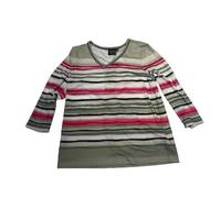 CANYON T-Shirt 3/4 Arm Khaki-EUKALYPTUS-Fuchsia-Black - 48