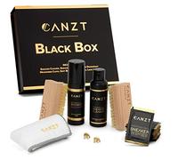 Canzt Sneaker Reinigungsset Black Box Premium Schuhputzset für Wildleder, Nubuk, Leder & Canvas - Inkl. Sneaker Cleaner, Tuch, Schuhbürsten, Sneaker Wipes & Deo