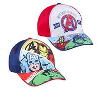 Cap für Kinder Avengers - Blau - Geeignet von 2 bis 8 Jahren - Aus Baumwolle und Polyester - Kinder Cap mit Verstellbarem Klettverschluss - Original Produkt in Spanien Designed